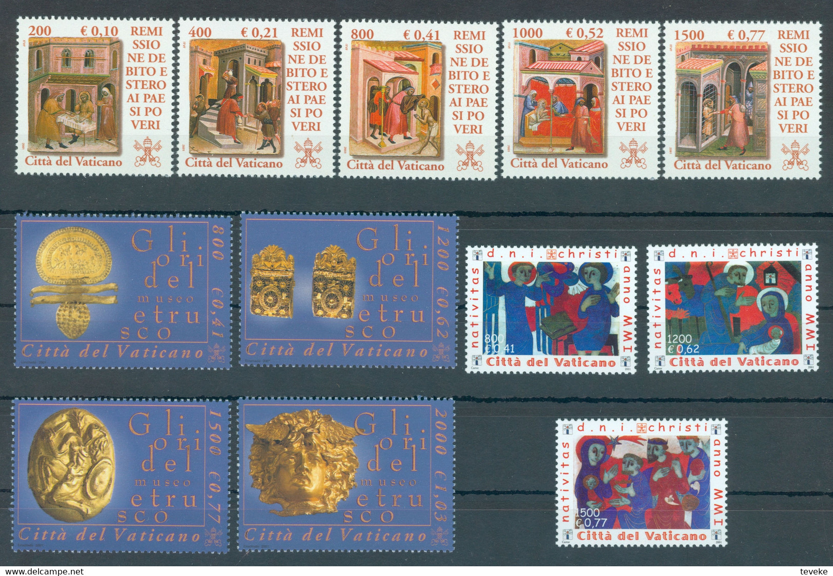 VATICAAN/VATIKAN/CITA DEL VATICANO - 2001 YEARSET/JAHRGANG/JAARGANG MNH/**/NEUF - MiNr. 1362/1393 + BL 22 - Annate Complete