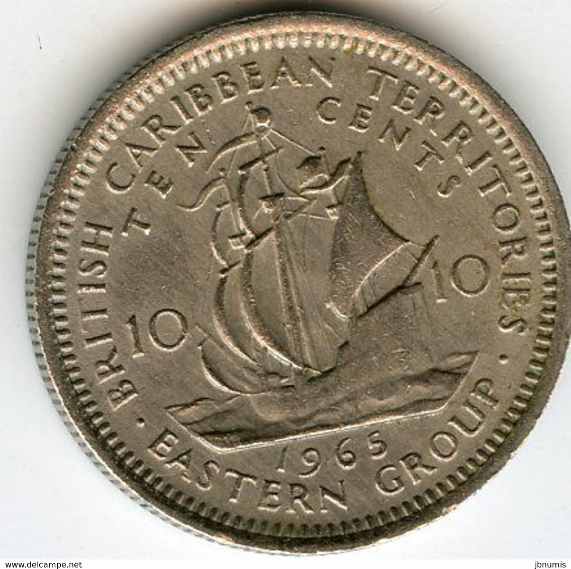 Caraïbes Britaniques Orientales British Caribbean 10 Cents 1965 KM 5 - Territoires Britanniques Des Caraïbes