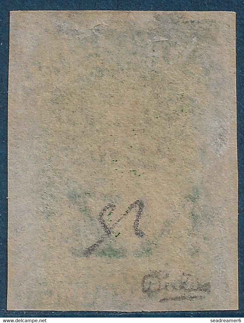 Nouvelle Zelande New Zeland Victoria N°25 1 Shilling Vert Oblitéré Killer Leger Filigrane Inversé TTB Signé R.CALVES - Used Stamps