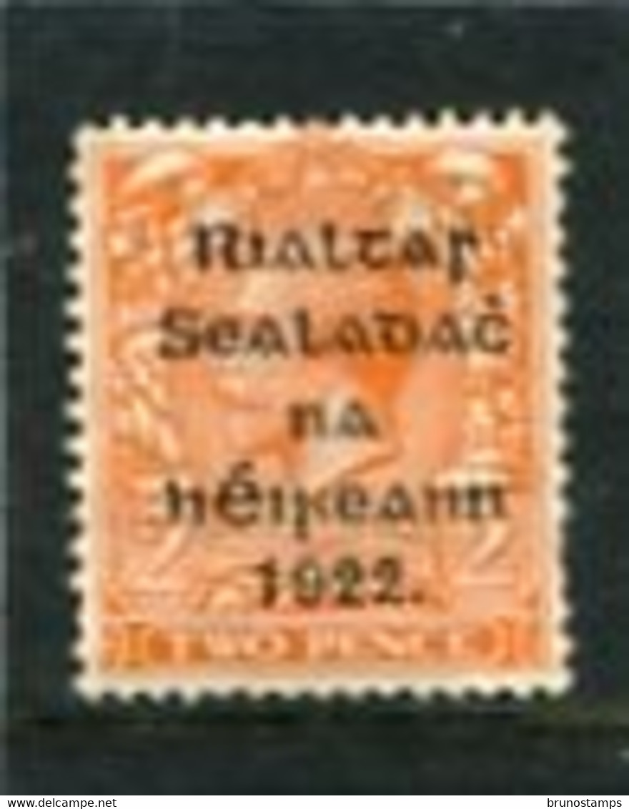 IRELAND/EIRE - 1922  2d (die II)  OVERPRINTED THOM CRASE RIGHT BOTTOM CORNER  MINT SG 34 - Neufs