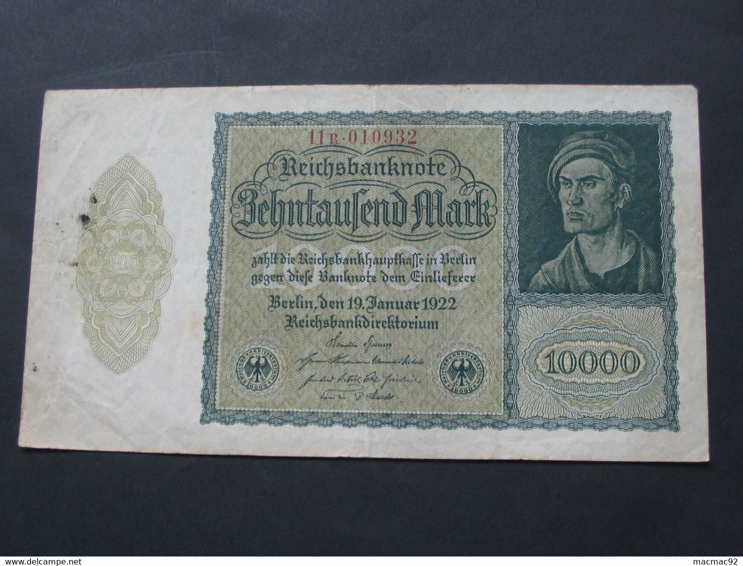 5000 Funftausend  Mark - Berlin 1922  Reichsbanknote - Germany **** EN ACHAT IMMEDIAT **** - 10000 Mark