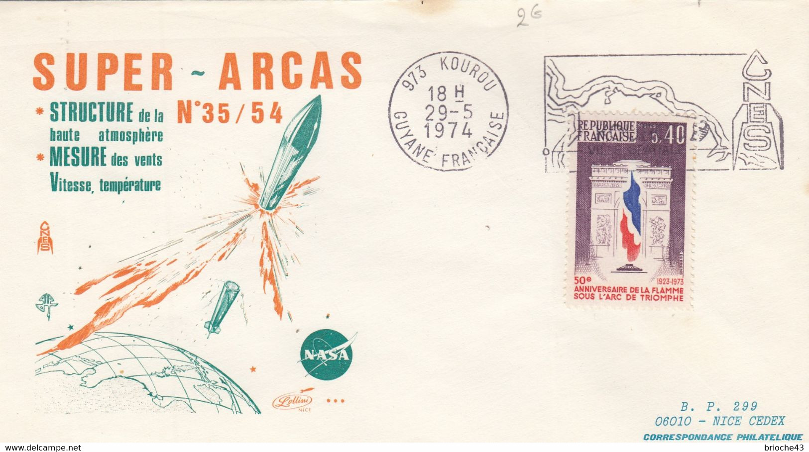 NASA - SUPER ARCAS 35/54 - KOUROU 29.5.1974   /1 - Sonstige & Ohne Zuordnung