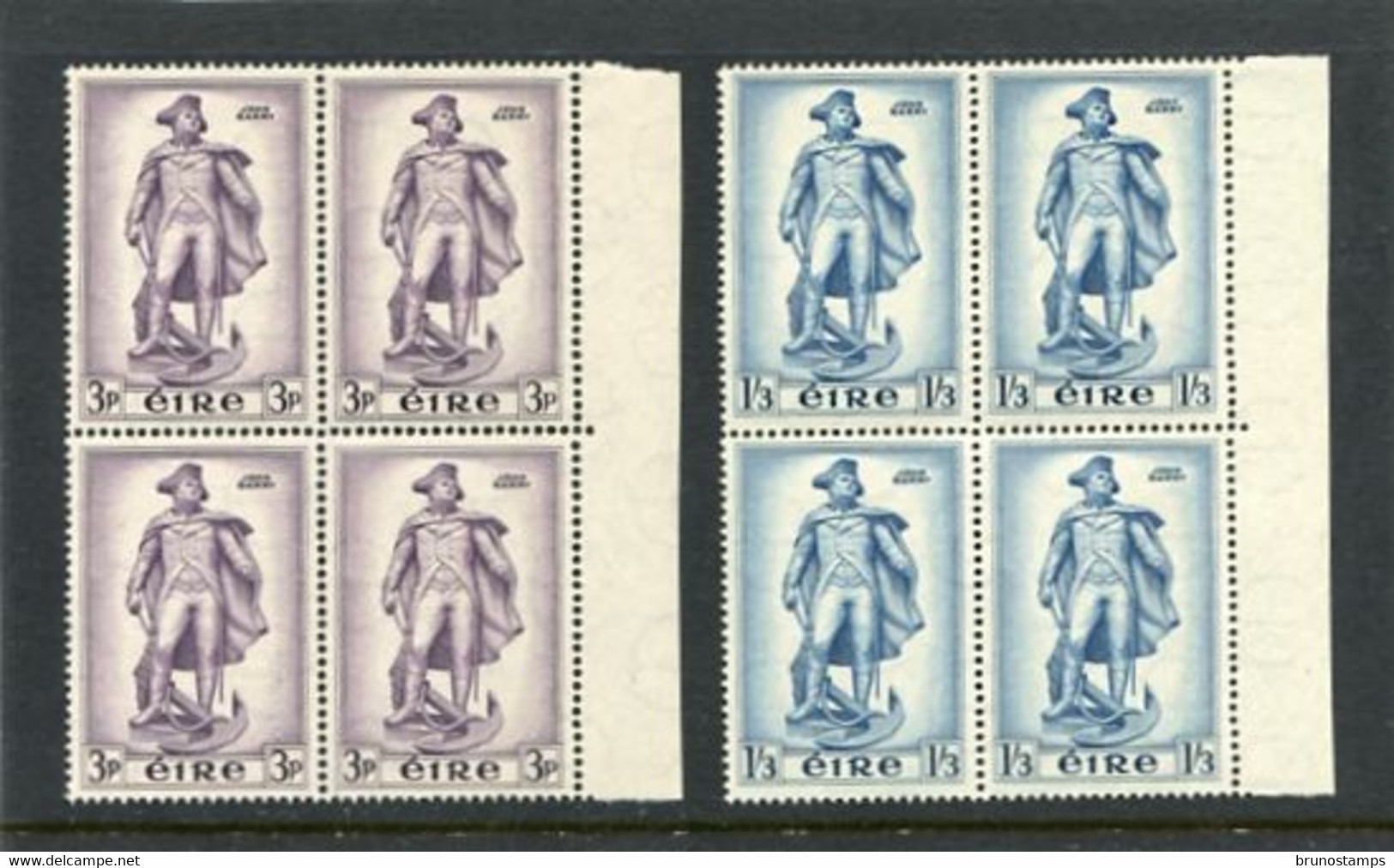 IRELAND/EIRE - 1956  BARRY COMMEMORATION  SET BLOCK OF 4  MINT NH - Unused Stamps