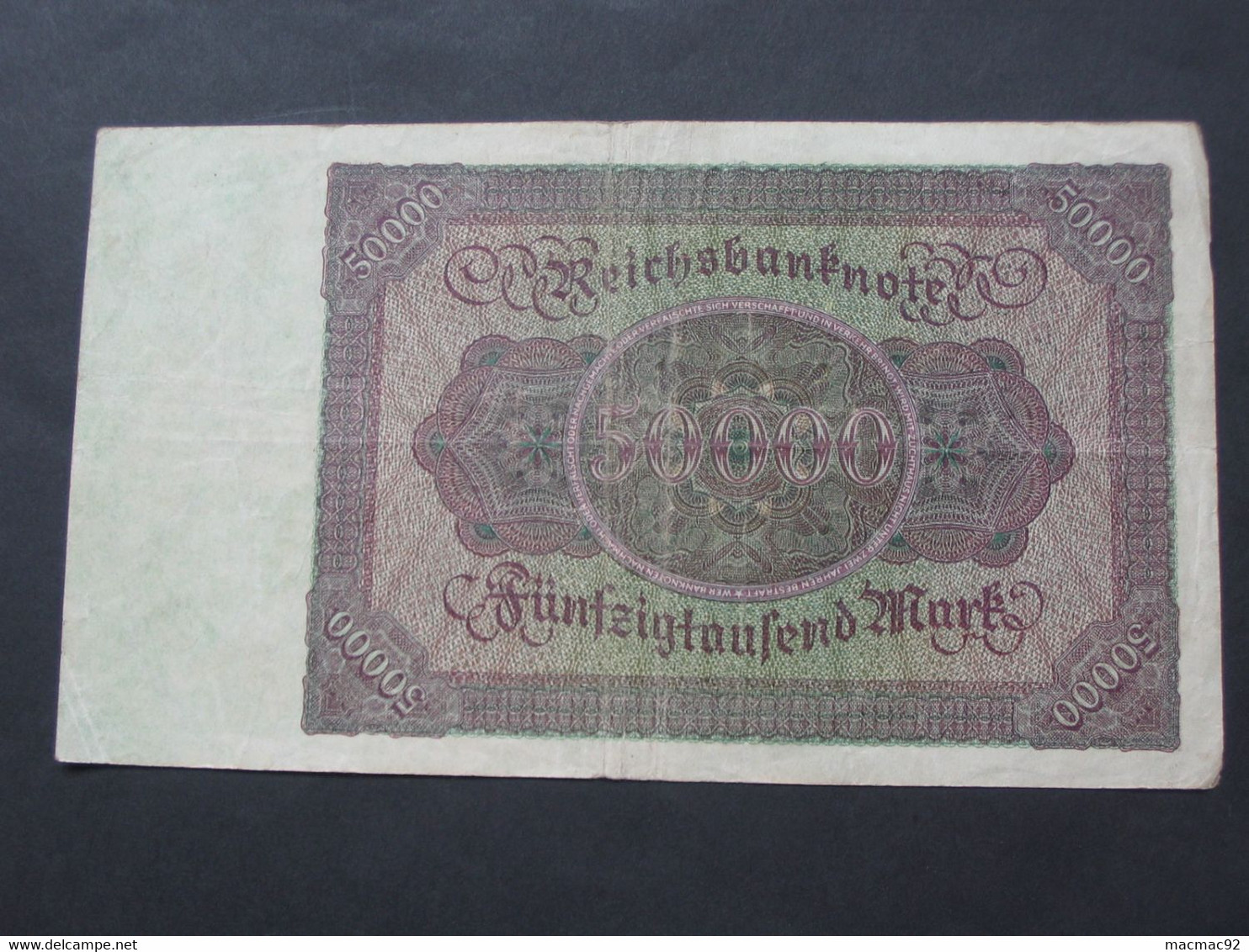 ALLEMAGNE - Fünfzigtausend  Mark - Berlin 1922  Reichsbanknote - Germany   **** EN ACHAT IMMEDIAT **** - 50000 Mark