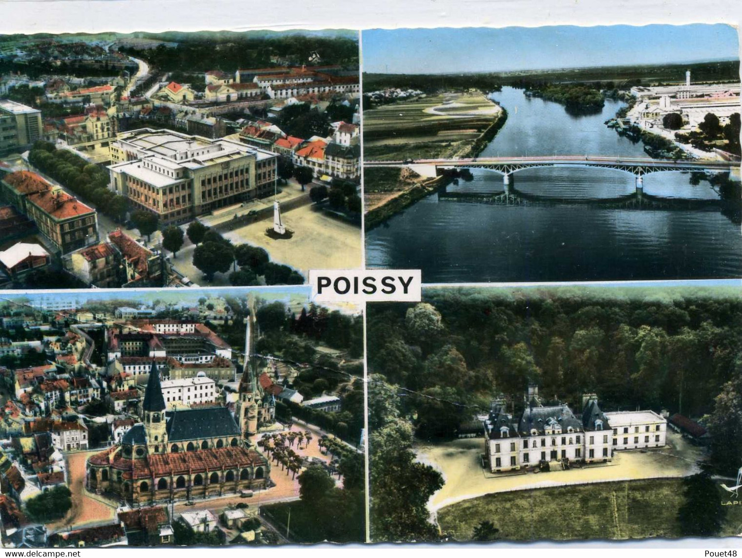 78 - POISSY - Mairie, Pont Et Usine Simca Ford, église Romane, Château La Suchette - Poissy