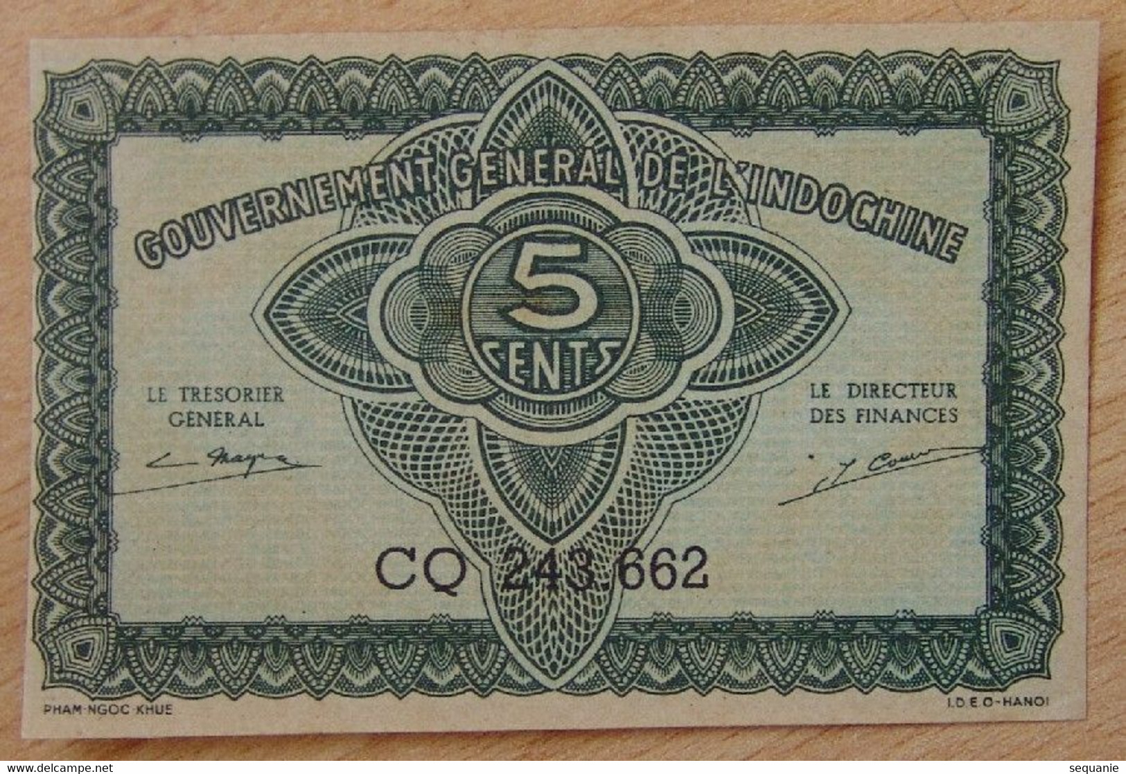 INDOCHINE FRANÇAISE - 5 Cents ND (1942). - Indocina