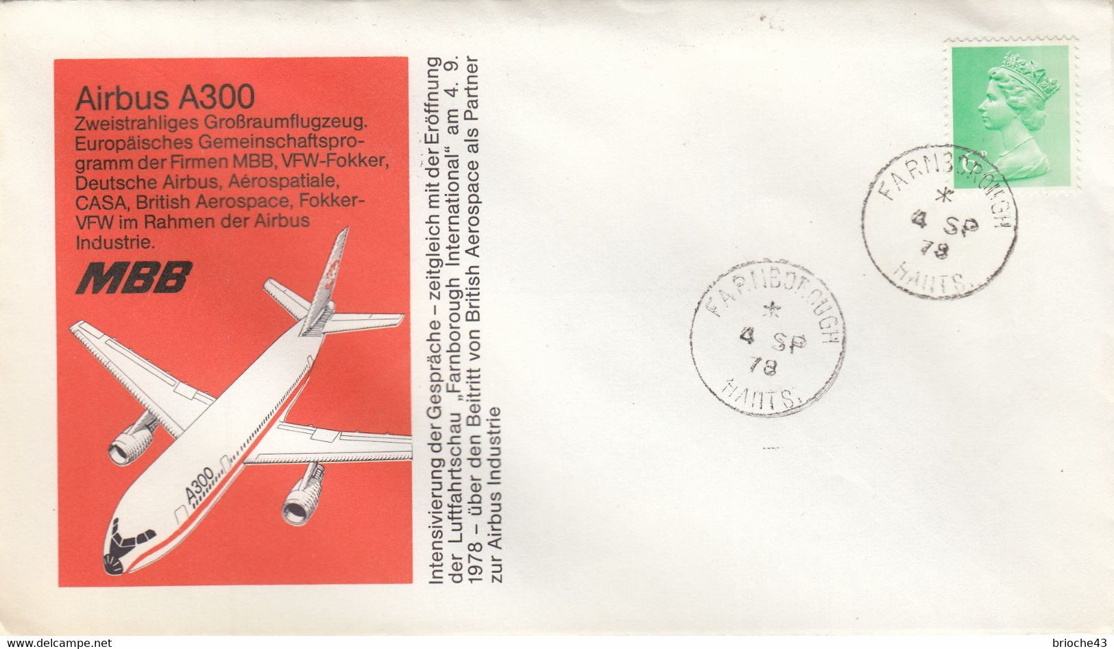 AIRBUS A 300 - MBB - FARNBOROUGH 4 SP 1978   /1 - Andere & Zonder Classificatie