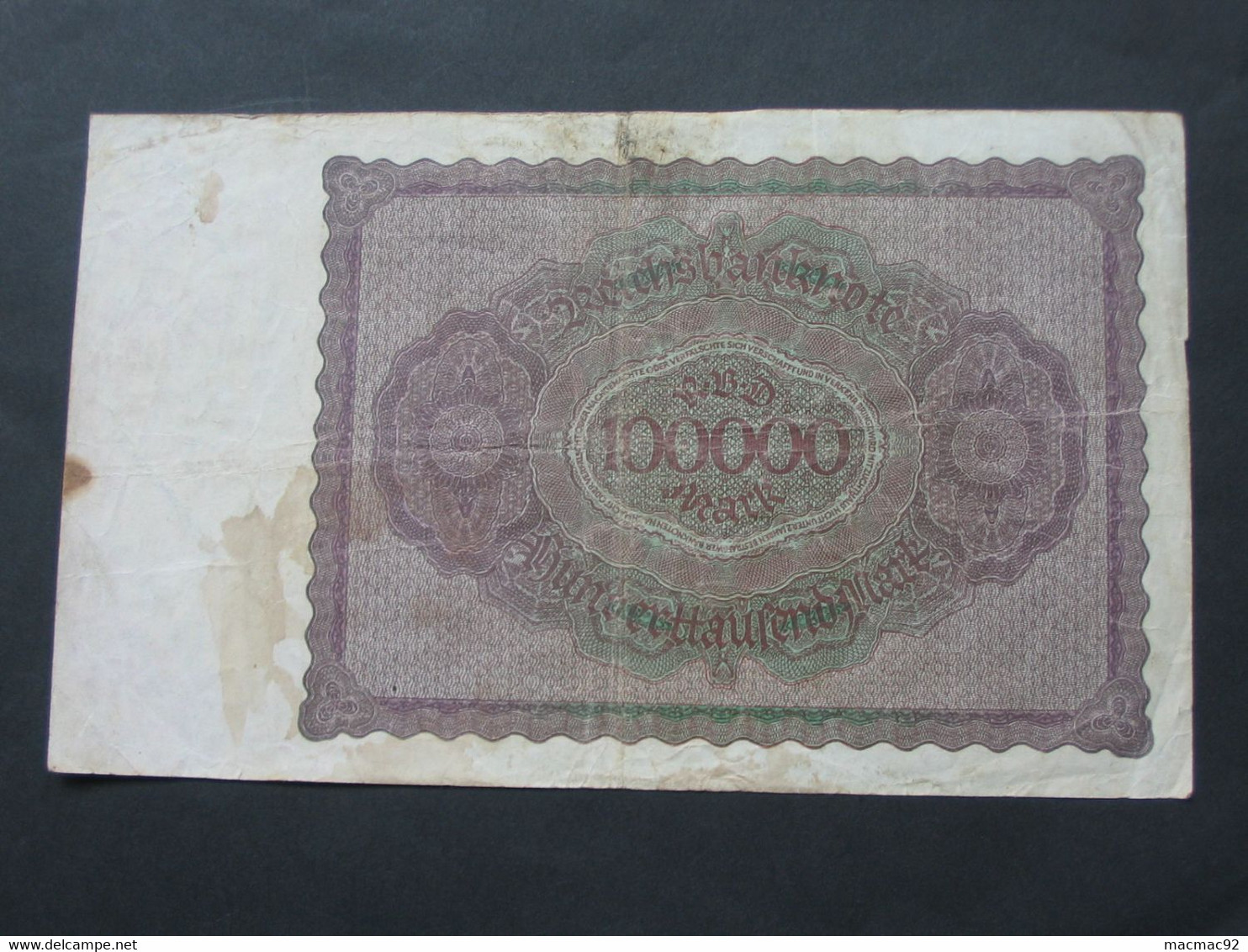 ALLEMAGNE - Hunderttausend  Mark - Berlin 1923  Reichsbanknote - Germany   **** EN ACHAT IMMEDIAT **** - 100000 Mark