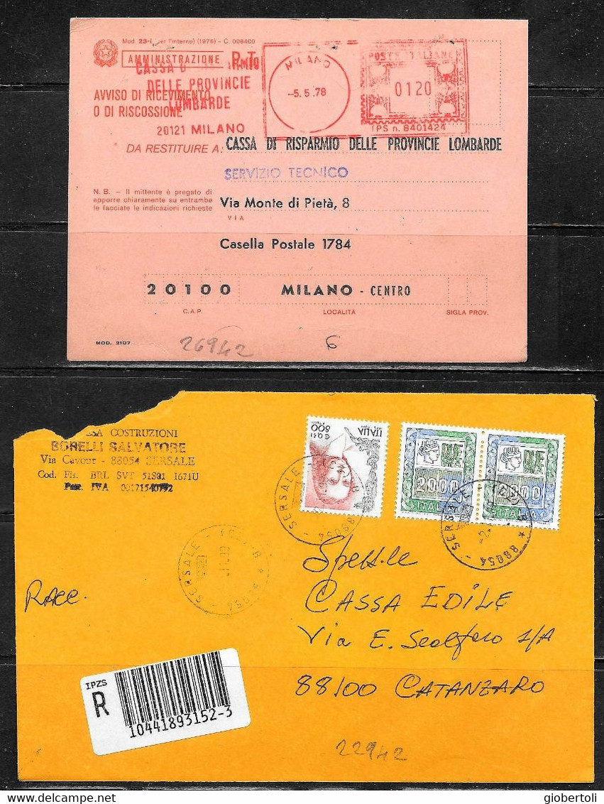 Italia/Italy/Italie: Lotto Di 6 Documenti Postali, Lot Of 6 Postal Documents. Loto Di 6 Documents Postaux - Lotti E Collezioni