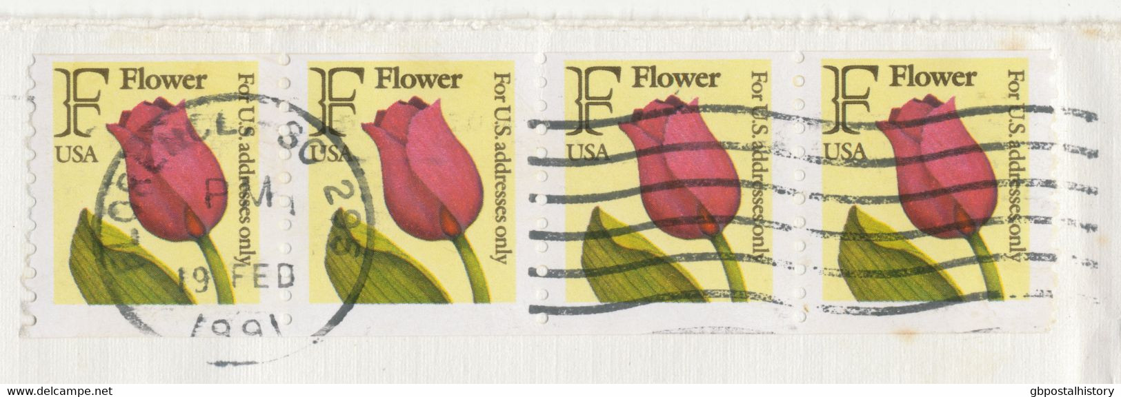 USA 1991, (29) C (4x) F Flower Stamp (FOR U.S. ADDRESSES ONLY) On Very Fine Cover From „FLORENCE, SC  295“ To Germany – - Covers & Documents
