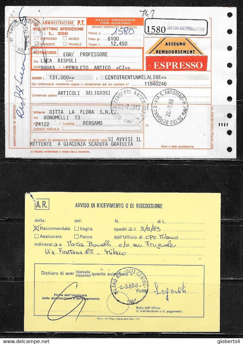 Italia/Italy/Italie: Lotto Di 6 Documenti Postali, Lot Of 6 Postal Documents. Loto Di 6 Documents Postaux - Lotti E Collezioni