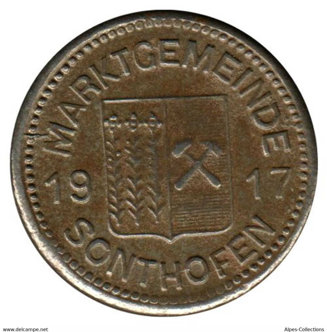 ALLEMAGNE - SONTHOFEN - 10.2 - Monnaie De Nécessité - 10 Pfennig 1917 - Notgeld