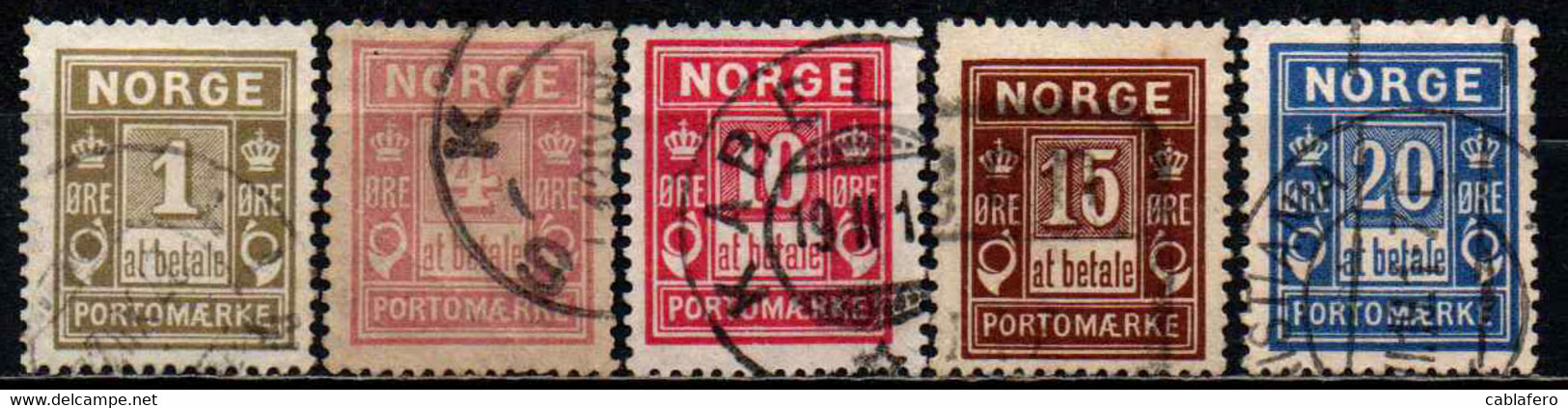 NORVEGIA - 1889 - CIFRA - AT BETALE - USATI - Gebruikt