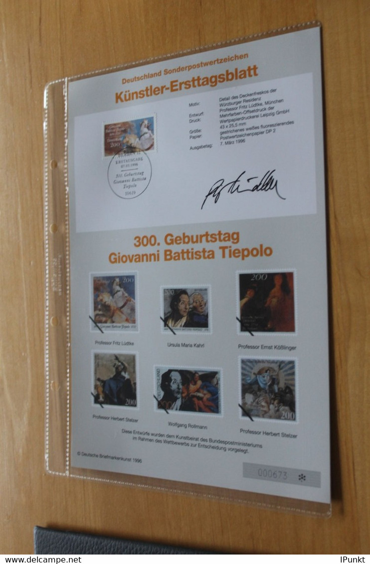 Deutschland, Künstler-Ersttagsblatt 1996: Giovanni Battista Tiepolo, MiNr. 1847 - Sonstige & Ohne Zuordnung