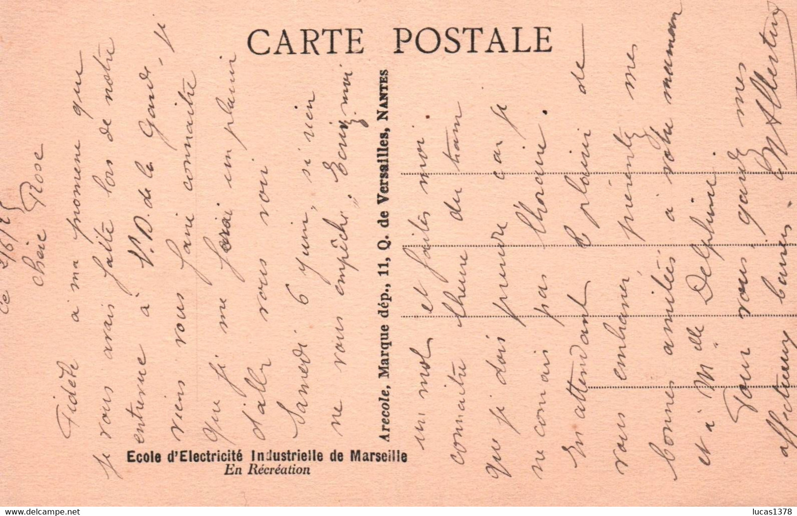 13 /MARSEILE / SAINT BARNABE /  ECOLE D ELECTRICITE INDUSTRIELLE DE MARSEILLE / RECREATION / RARE - Saint Barnabé, Saint Julien, Montolivet