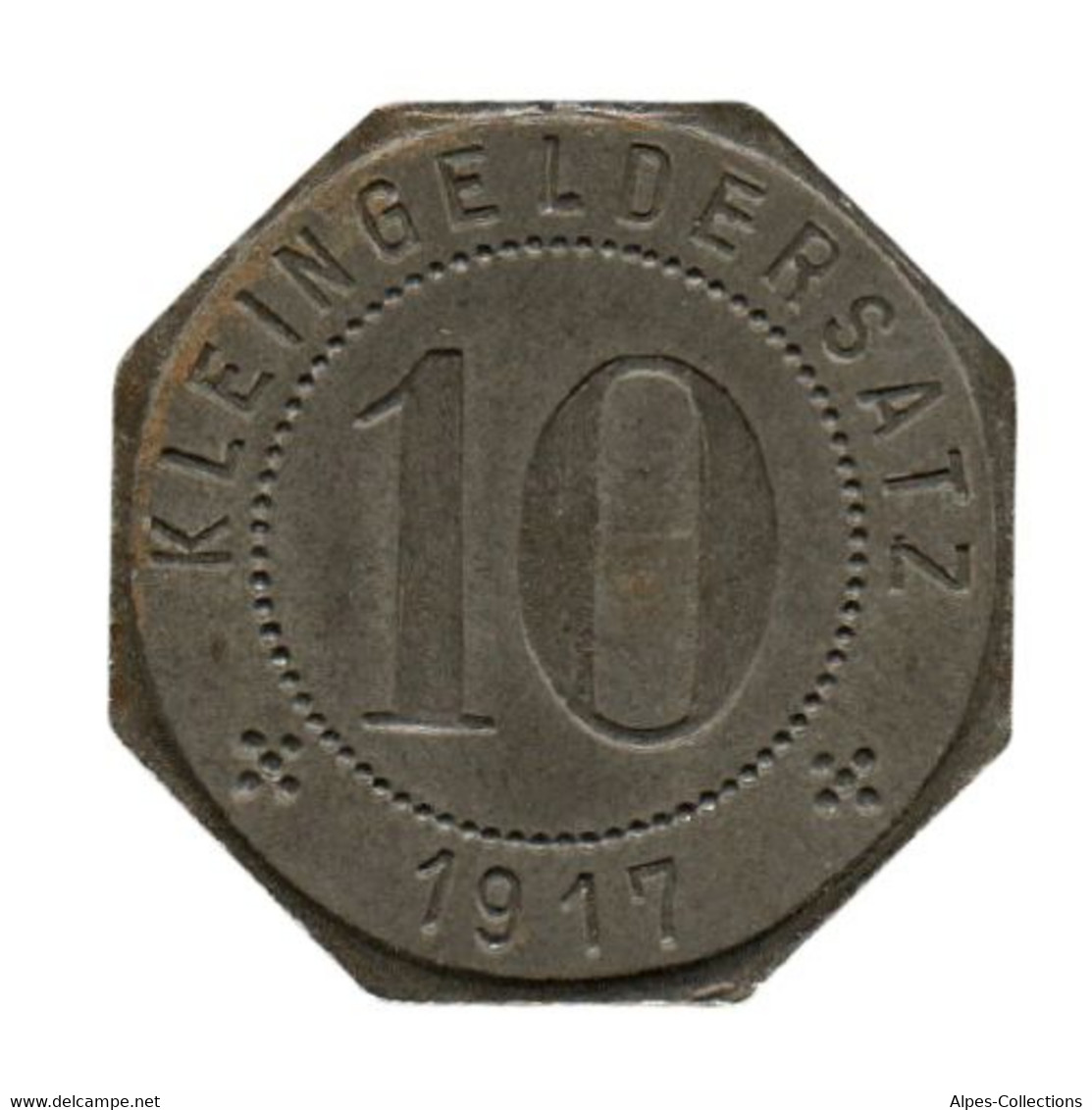 ALLEMAGNE - TUBINGEN - 10.1 - Monnaie De Nécessité - 10 Pfennig 1917 - Monétaires/De Nécessité