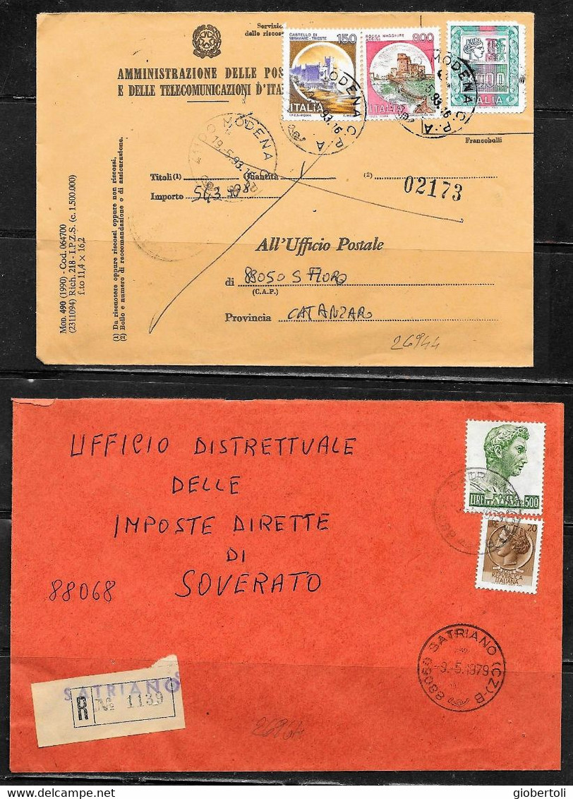 Italia/Italy/Italie: Lotto Di 6 Documenti Postali, Lot Of 6 Postal Documents. Loto Di 6 Documents Postaux - Lotti E Collezioni