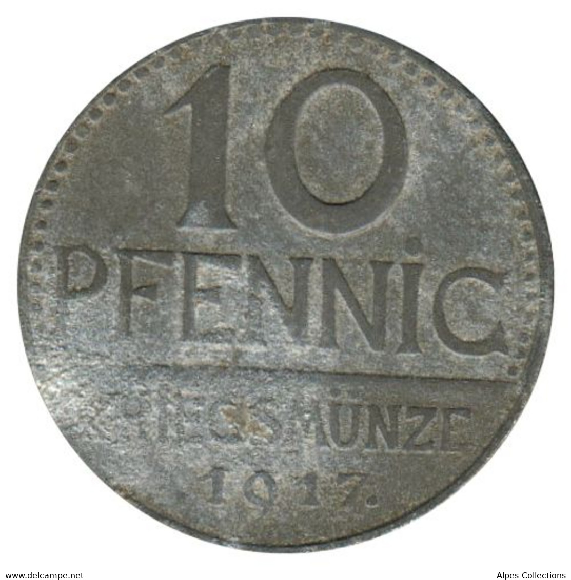 ALLEMAGNE - UBERLINGEN - 10.1 - Monnaie De Nécessité - 10 Pfennig 1917 - Monétaires/De Nécessité