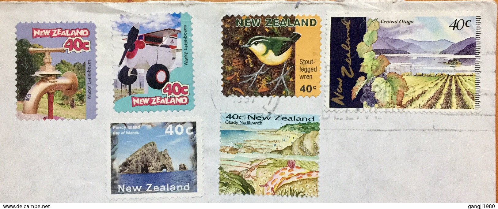 NEW ZEALAND 1997, USED COVER TO ENGLAND NATURE ,BIRD ,TOURIST ,PLACE ,SAVE TAP WATER,TOY 6 STAMPS USED - Storia Postale