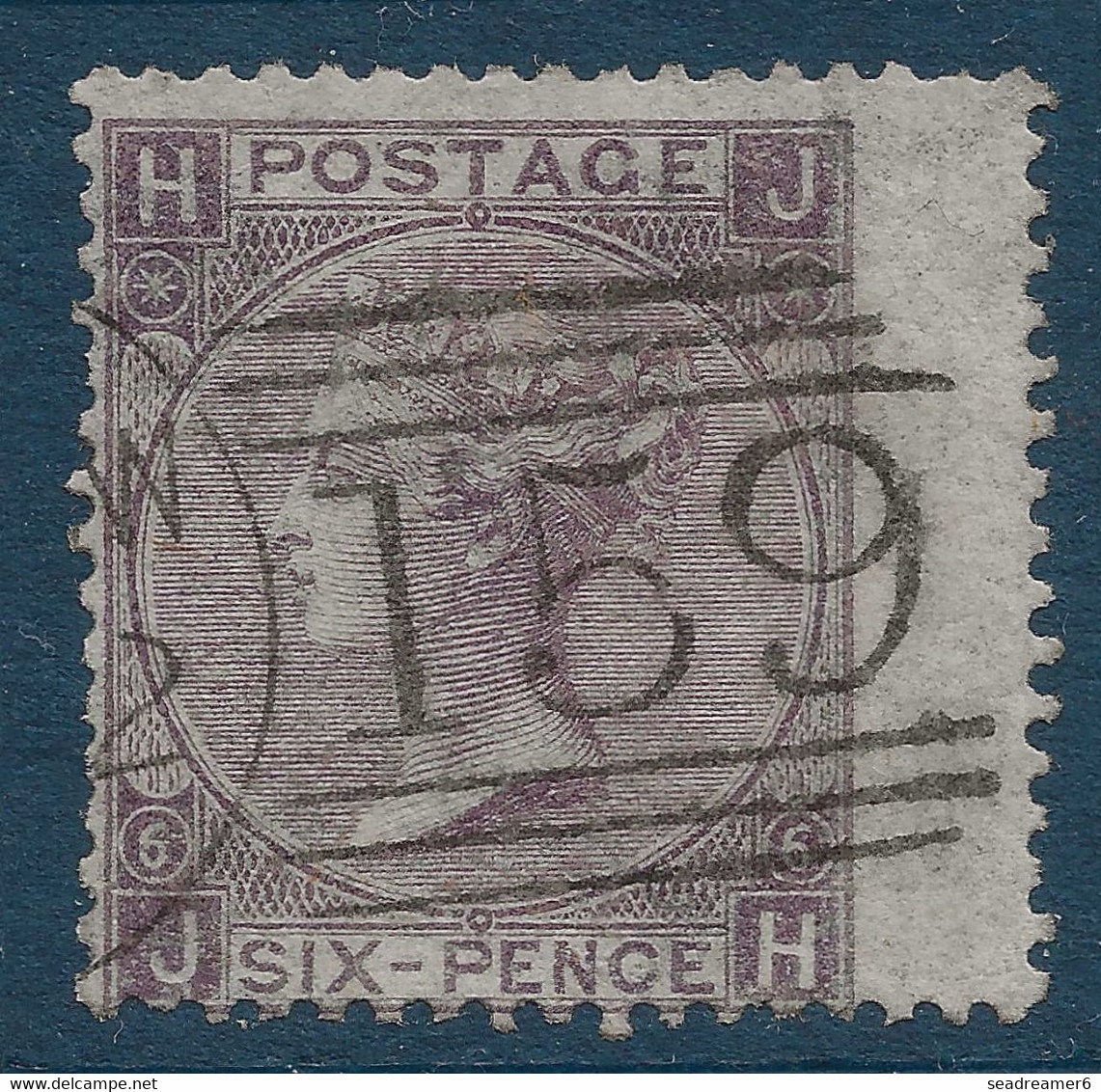 Grande Bretagne 1862 N°22 6 Pence Lilas Fonçé Pl 6 Obl 159 De Glasgow SUPERBE - Oblitérés