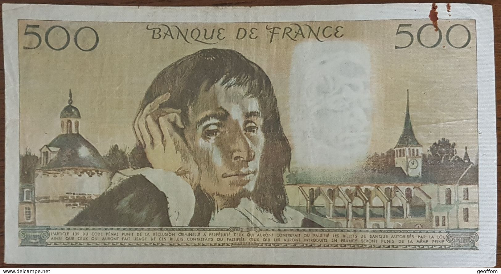 Billet 500 Francs PASCAL 2 - 7 - 1981 FRANCE F.144 - 500 F 1968-1993 ''Pascal''