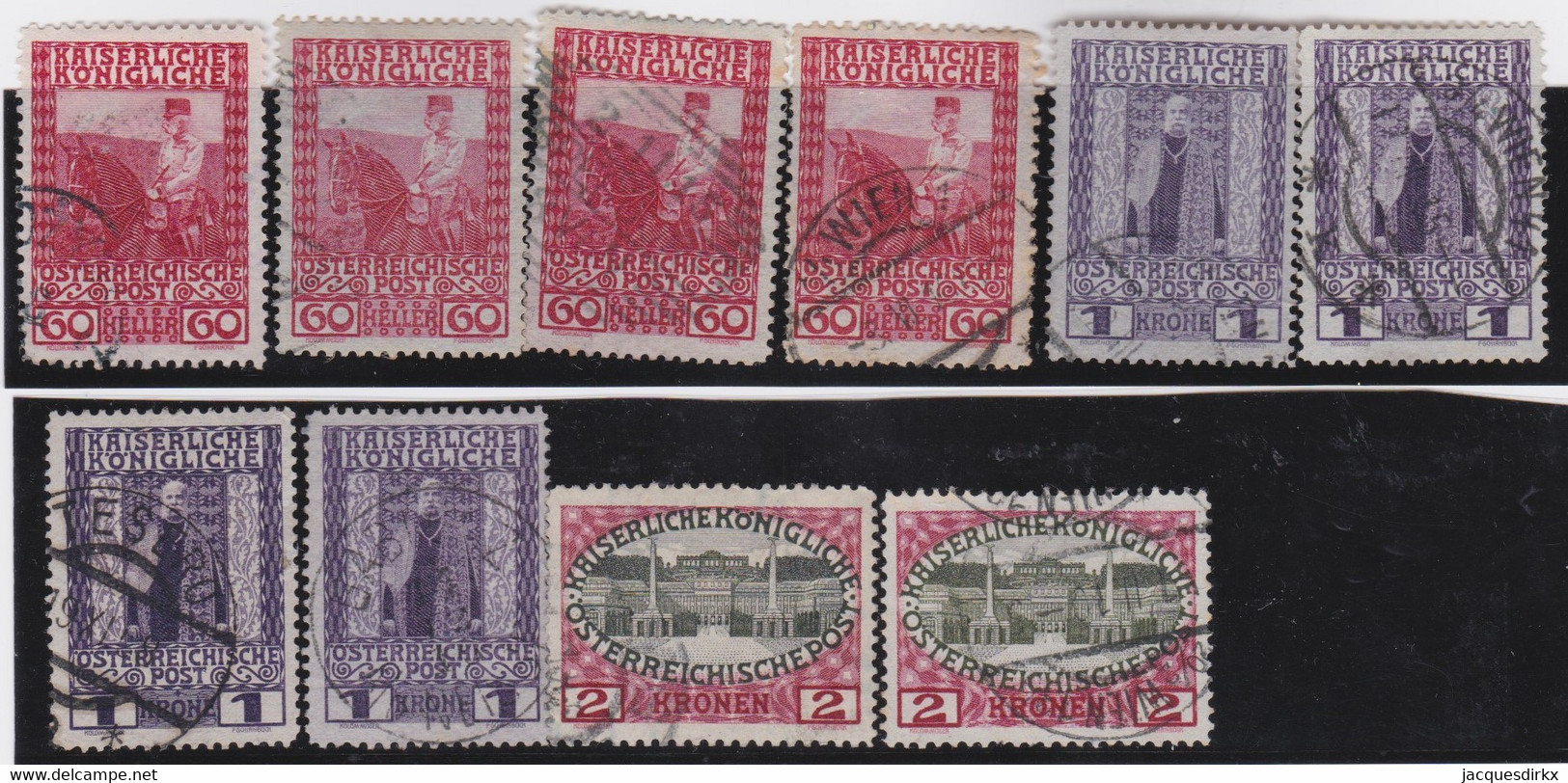 Österreich   .   Y&T   .   10 Marken      .   O       .   Gestempelt     .   /    .  Cancelled - Used Stamps