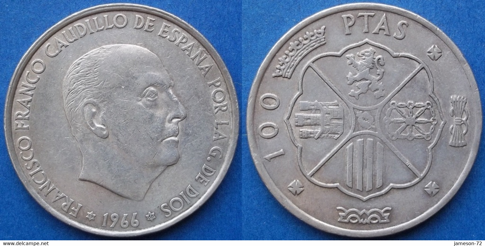 SPAIN - Silver 100 Pesetas 1966 *66 KM# 797 - Edelweiss Coins - Otros & Sin Clasificación