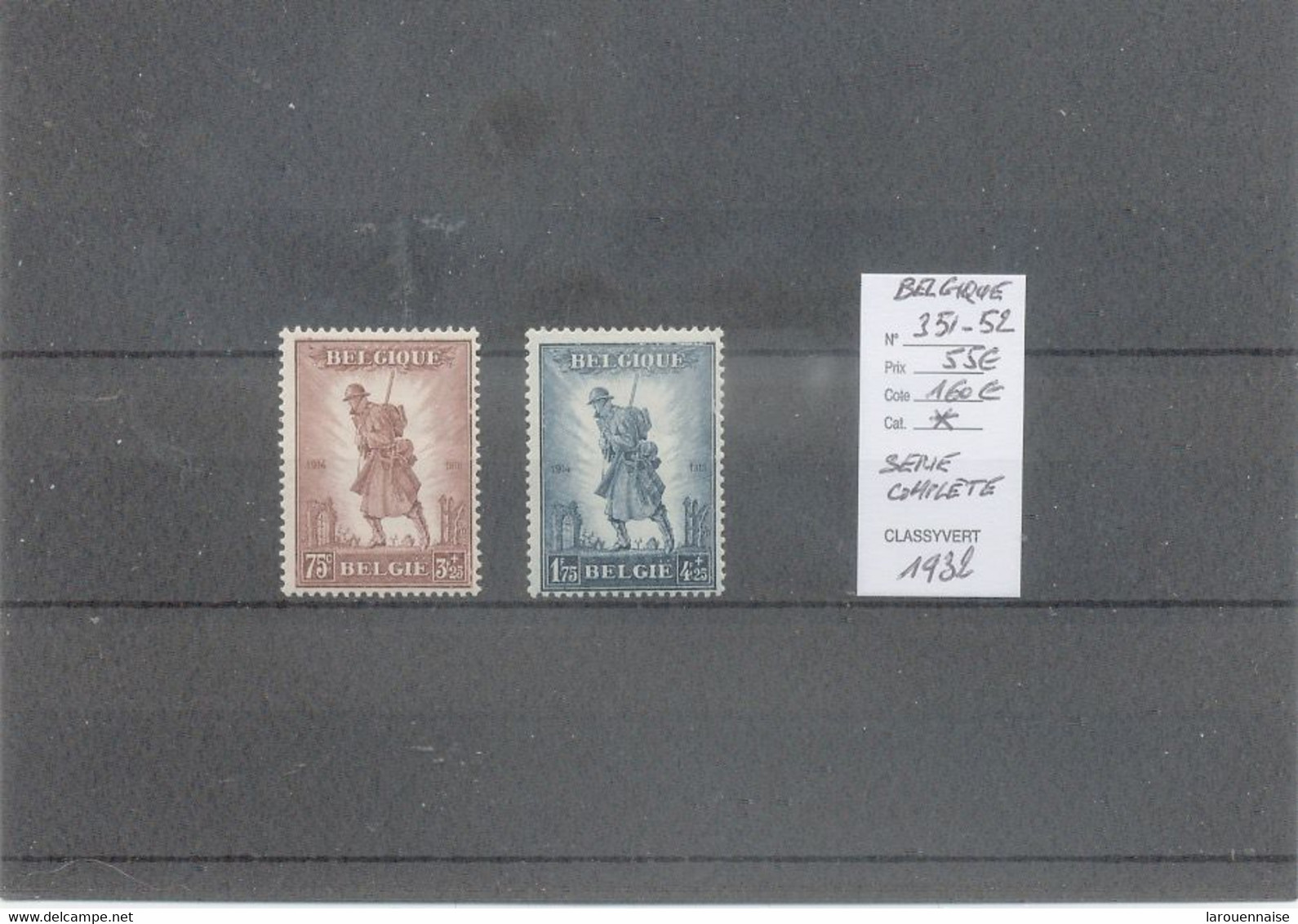 BELGIQUE -  N° 351 -52: Neuf *( Série Complète )- Année 1932- - Unused Stamps