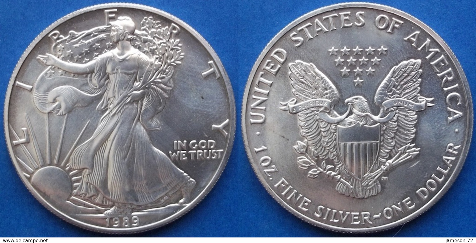 USA - Silver Dollar 1989 "Liberty Walking" KM# 273 - Edelweiss Coins - Zonder Classificatie