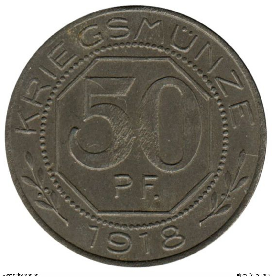 ALLEMAGNE - WELZHEIM - 50.1 - Monnaie De Nécessité - 50 Pfennig 1918 - Monétaires/De Nécessité