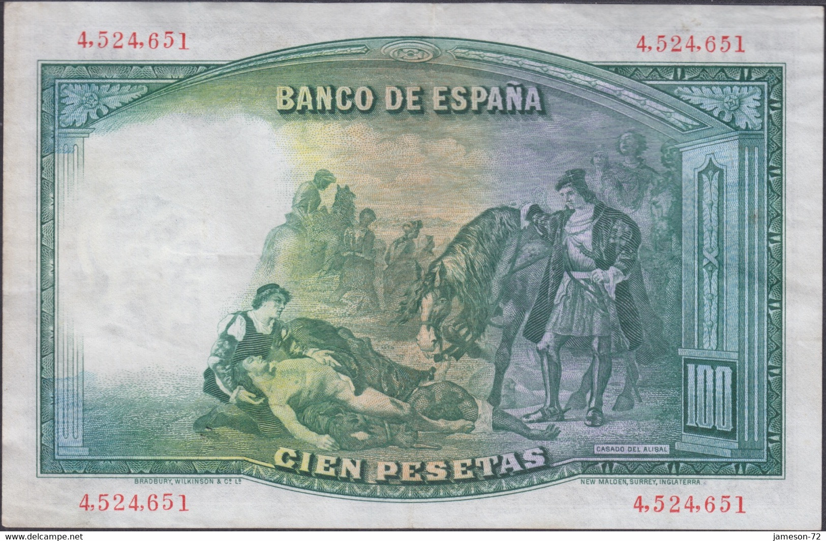 SPAIN - 100 Pesetas 1931 P# 83 Europe Banknote - Edelweiss Coins - 100 Peseten