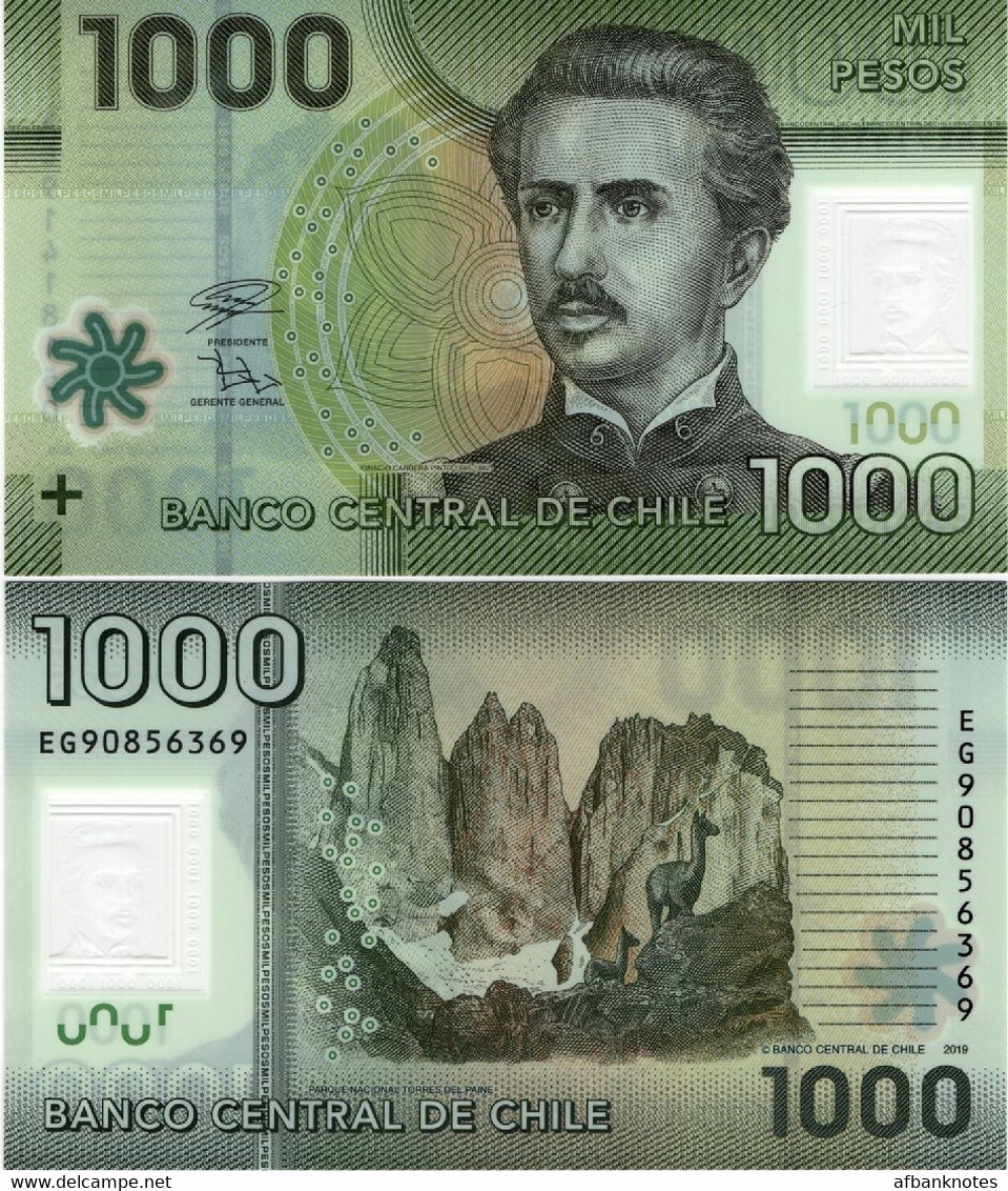 CHILE       1000 Pesos       P-161[i]       2019       UNC - Chile