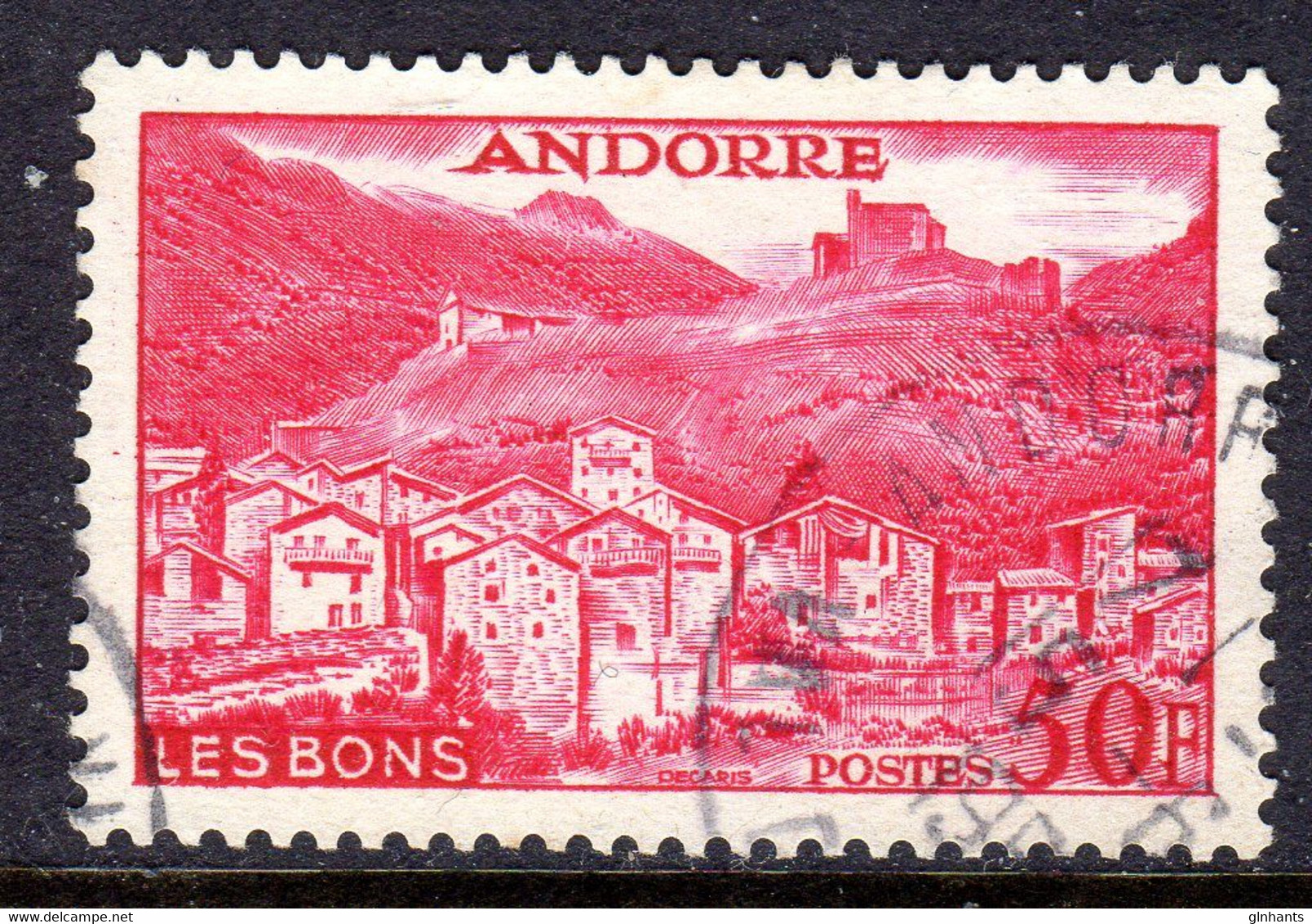 FRENCH ANDORRA - 1955 DEFINITIVE 50F STAMP FINE USED SG F159 - Gebruikt