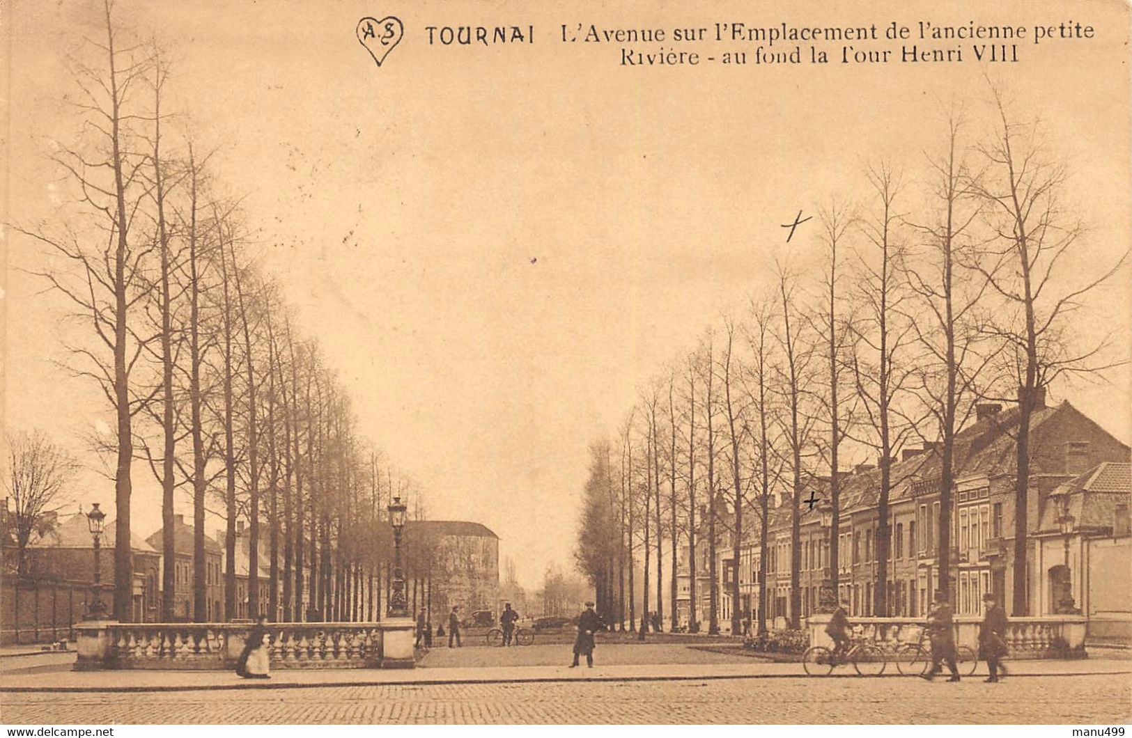 Tournai - L'Avenue Sur L'emplacement De La Petite Riviére, Au Fond La Tour HenriVIII.- Splendide Carte Animée - Tournai