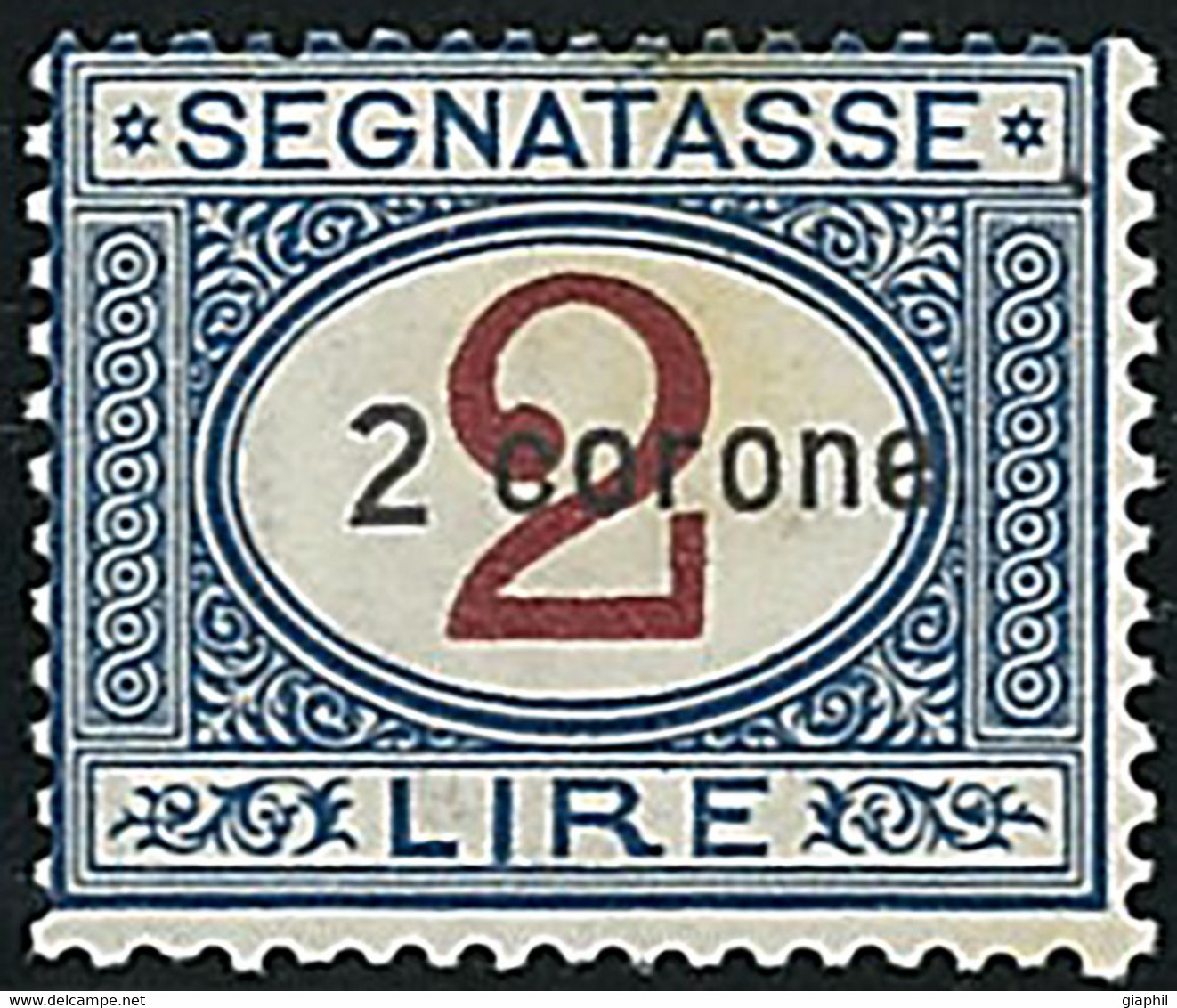 ITALY ITALIA DALMAZIA 1922 SEGNATASSE 2 CORONA (Sass. 3) NUOVO MNH ** OFFERTA! - Dalmatien