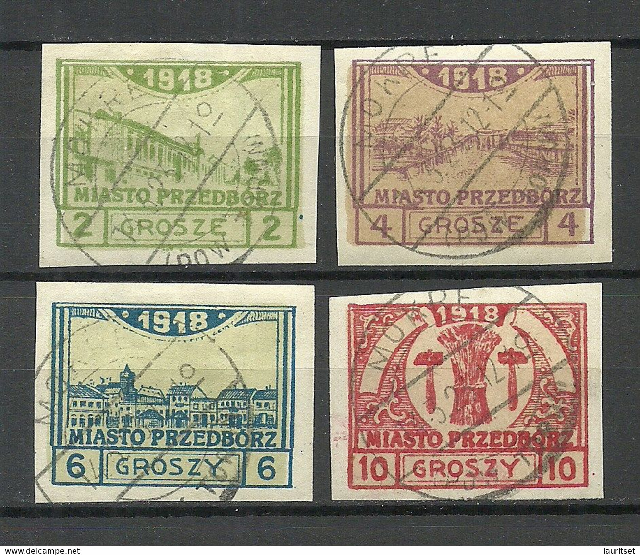 Poland Polska 1918 Local Post Przedborz Michel 3 - 6 C O - Oblitérés