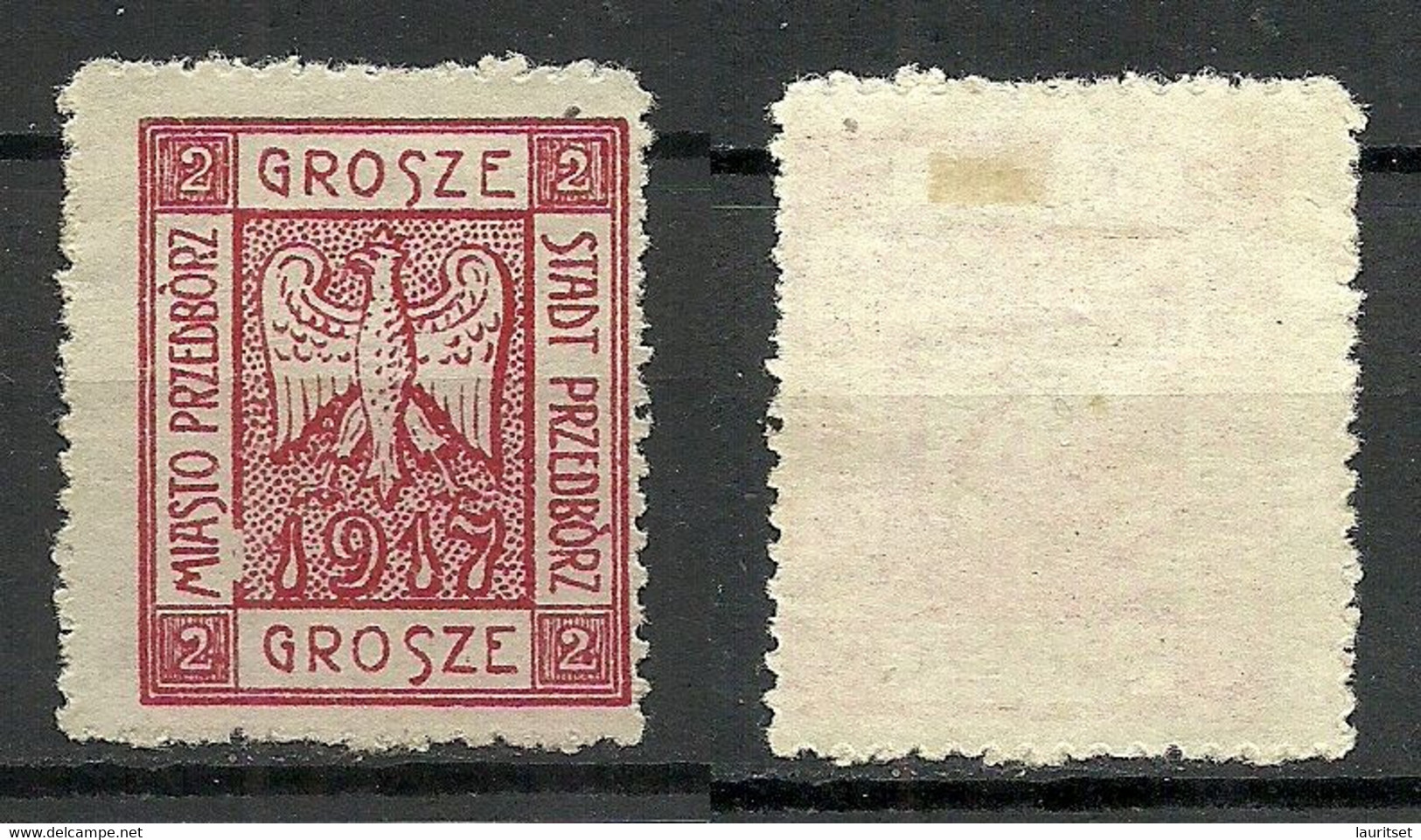 FAUX Poland 1917 Local Post Przedborz Michel 1 A (*) Fälschung Forgery - Ungebraucht