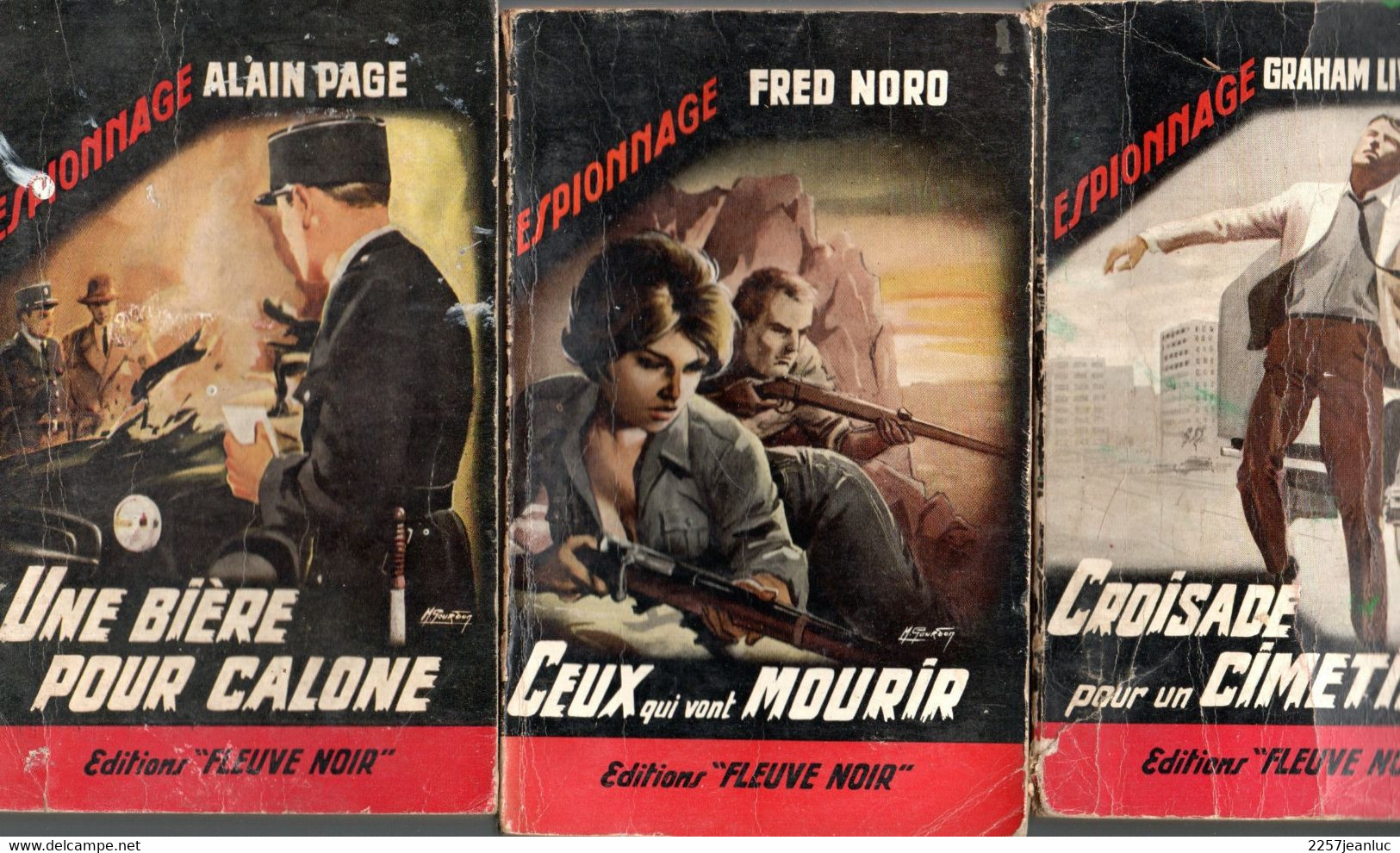 3 Livres Espionnage - Editions Fleuve Noir N: 354 .393 394 -Une Bière Pour Calone  Ceux Qui Vont Mourir Croisade Pour Un - Fleuve Noir