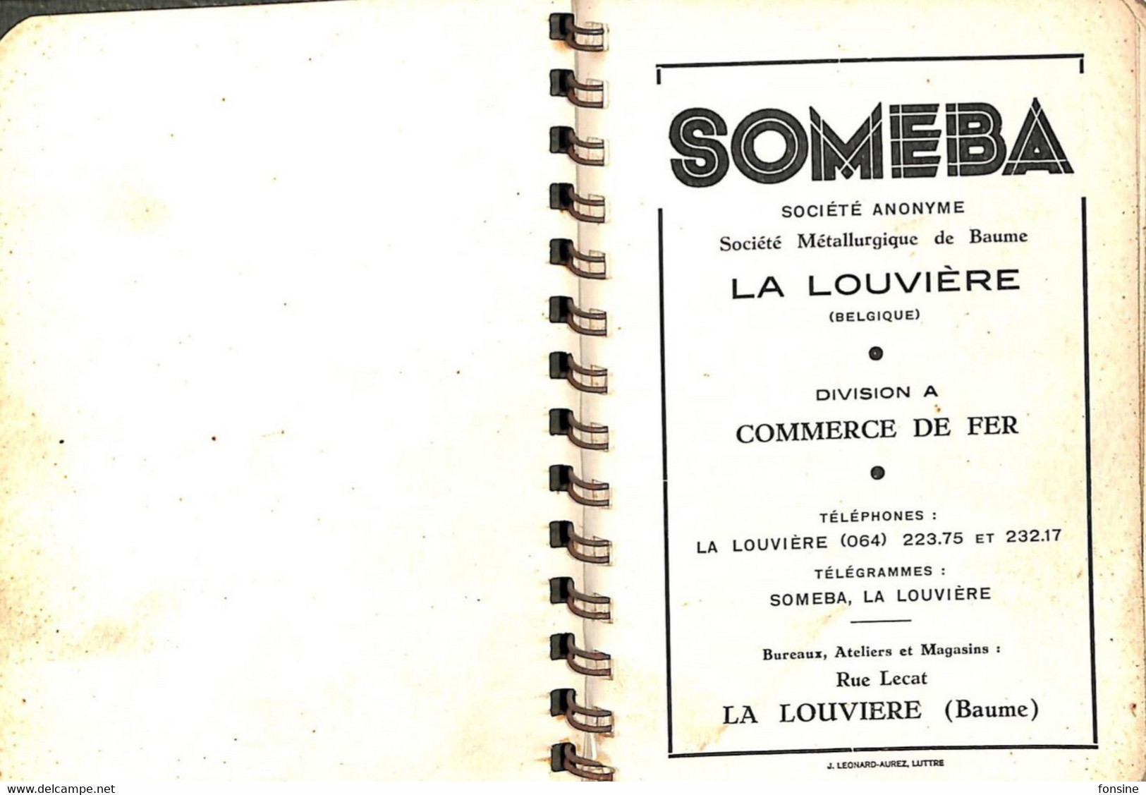 La Louvière - SOMEBA - Supplies And Equipment