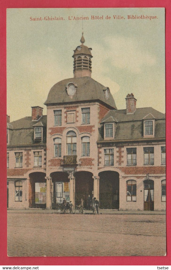 Saint-Ghislain - L'Ancien Hôtel De Ville, Bibliothéque -Jolie Carte Couleur  ( Voir Verso ) - Saint-Ghislain