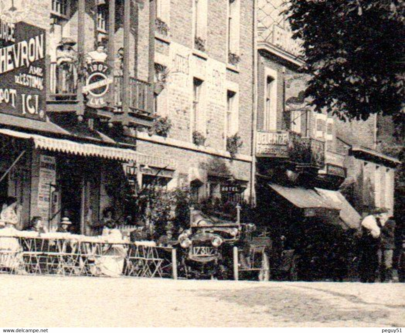 Esneux. Grand Hôtel Du Pont. Imprimerie Ley-Nicolay. Entrée Du Restaurant. Au Bon Marché Frères Delhaize. 1914 - Esneux