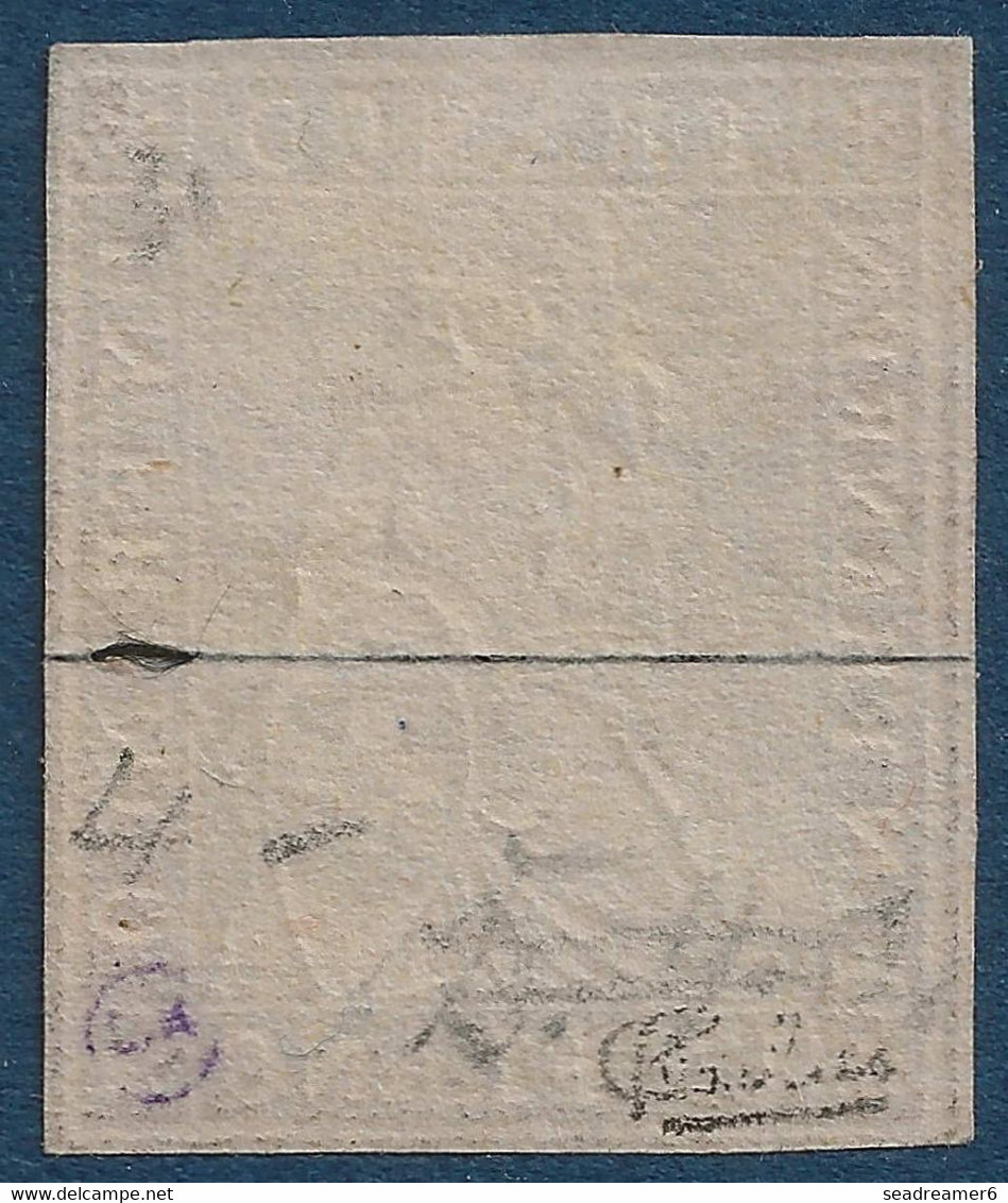 Suisse HELVETIA N°31 Fil De Soie Noir, Papier Moyen 1FR Gris Lilas Oblit Dateur "BASEL BRIEFEXPEDITION" Signé R.CALVES - Gebraucht