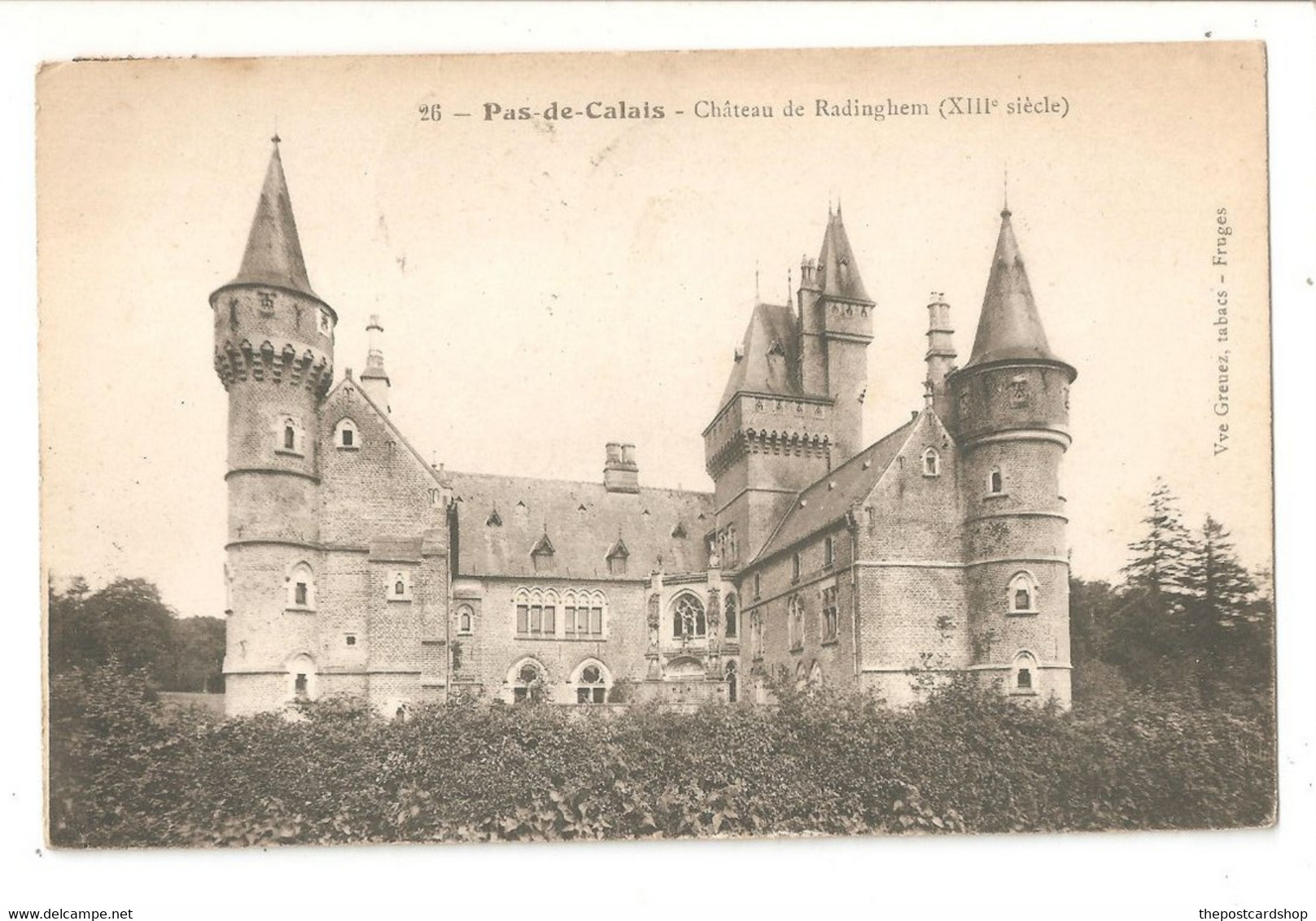62 Pas-de-Calais Radinghem - Château + 3 Stamps - Other & Unclassified