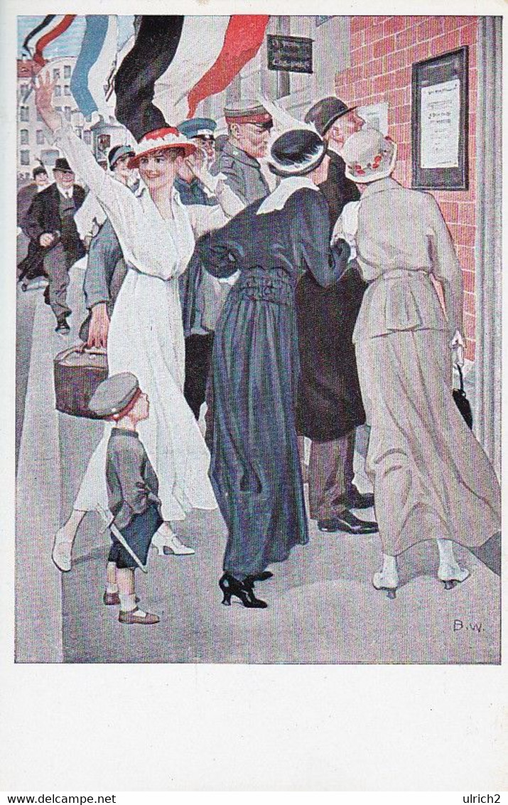 AK Siegesdepesche - Künstlerkarte Wennerberg - Kriegspostkarte - Patriotika - Ca. 1915 (59345) - Wennerberg, B.