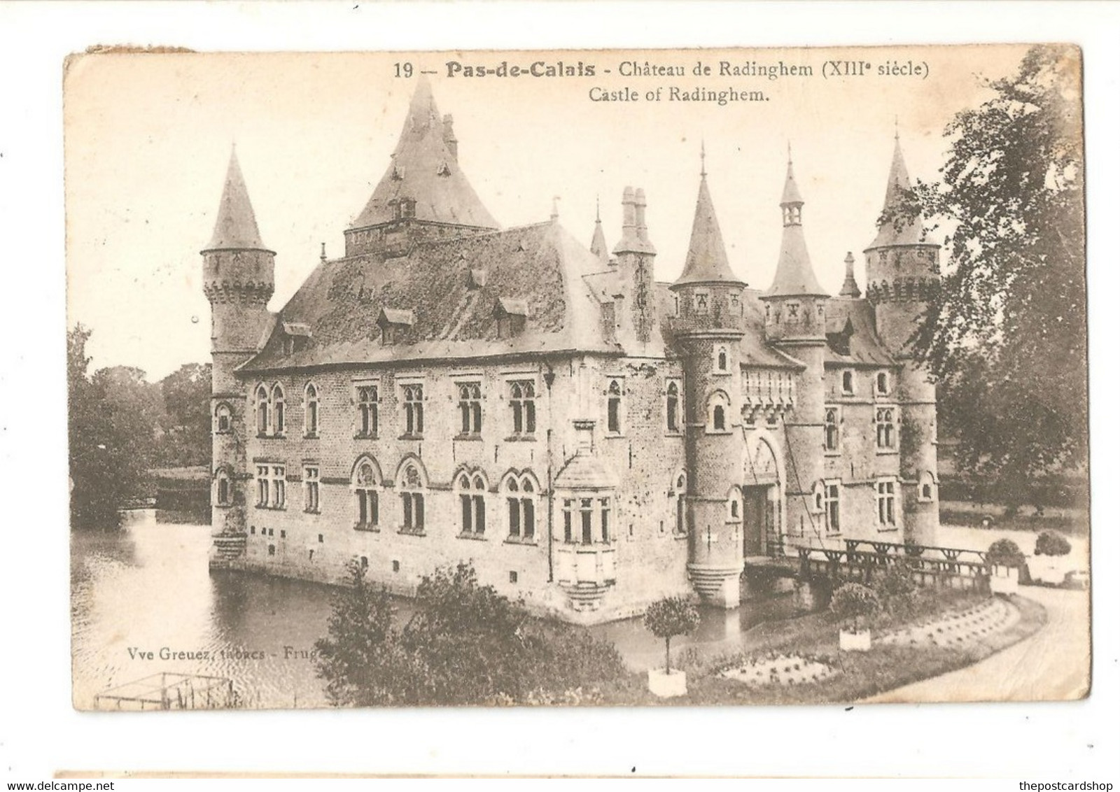 62 Pas-de-Calais Radinghem - Château + 2 Stamps 62 RADINGHEM PAS DE CALAIS - Château - CPA - Autres & Non Classés