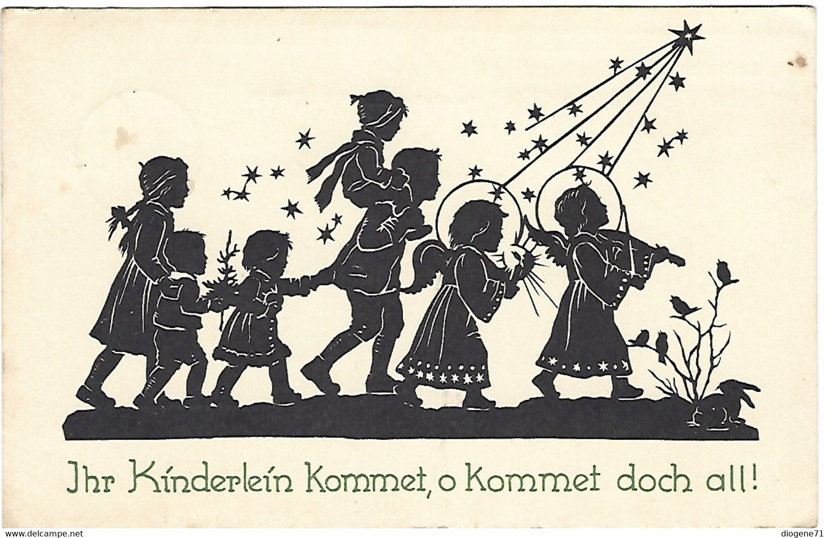 Ihr Kinderlein Kommet, O Kommet Doch All! - Scherenschnitt - Silhouette