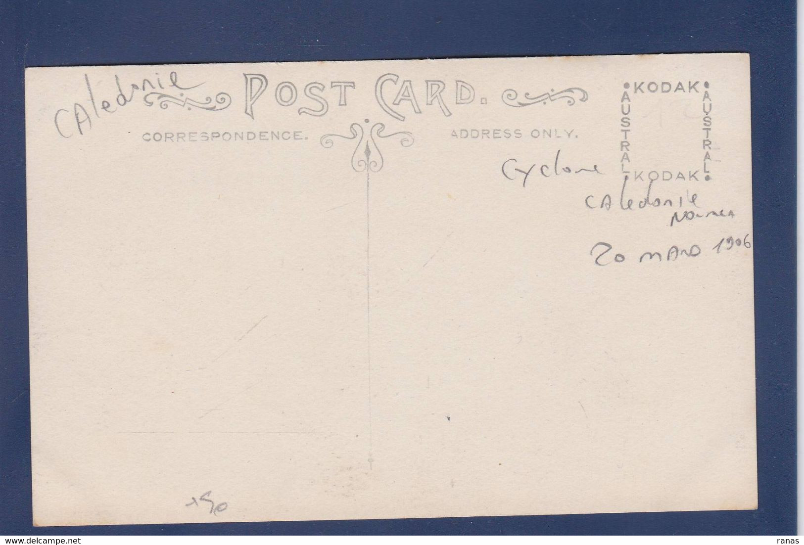 CPA Nouvelle Calédonie New Calédonia Océanie Non Circulé Cyclone Du 20 Mars 1906 Carte Photo - Nouvelle-Calédonie