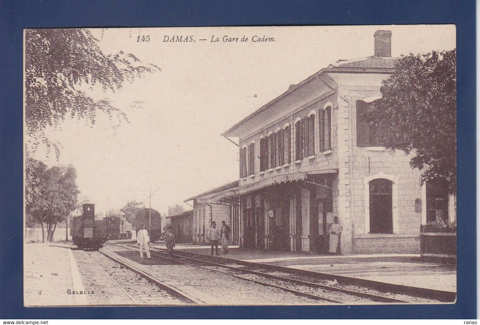 CPA Syrie Damas Gare Chemin De Fer Train écrite - Siria