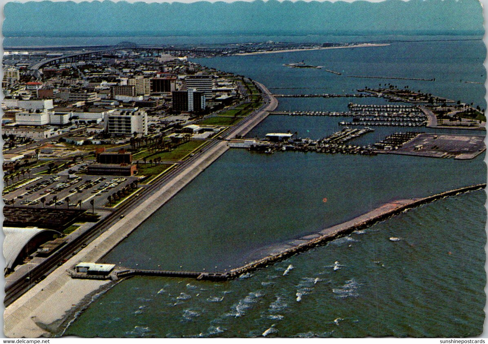 Texas Corpus Christs Aerial View Showing Yacht Basin - Corpus Christi