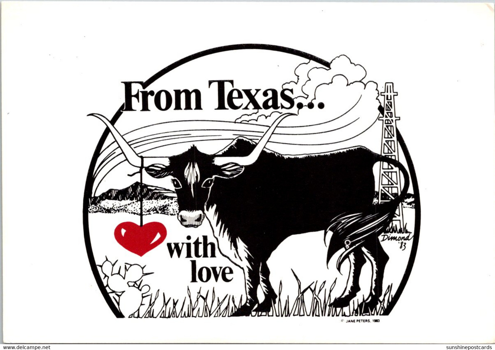 Texas Longhorn Cattle With Heart From Texas With Love - Galveston